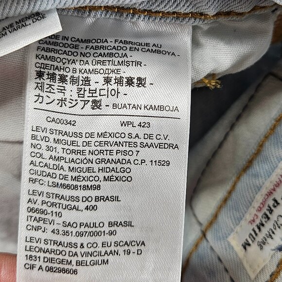 Levis Jeans Women 29x30 Blue 501 Skinny Premium High Rise Bleach Dyed Button Fly - Picture 4 of 16